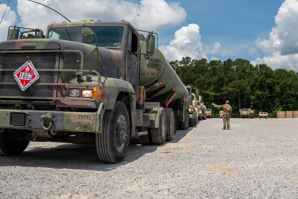 The 737th Transportation Company takes a training mission operational at Operation Sentinel Justice