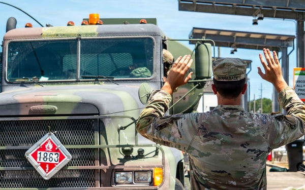The 737th Transportation Company takes a training mission operational at Operation Sentinel Justice