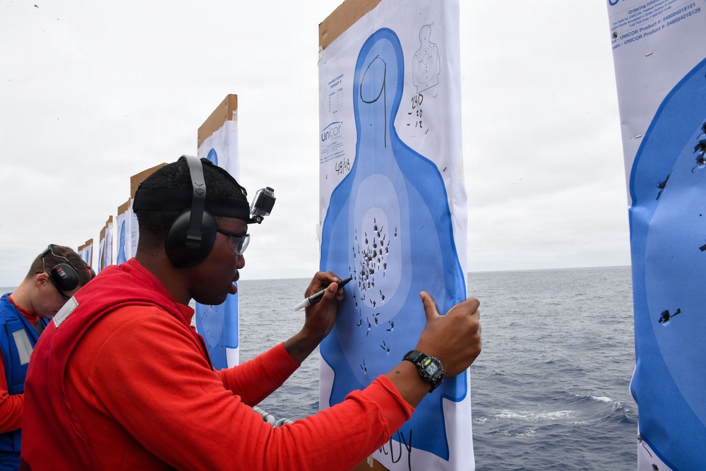 USS Essex Conducts Small Arms Gun Shoot