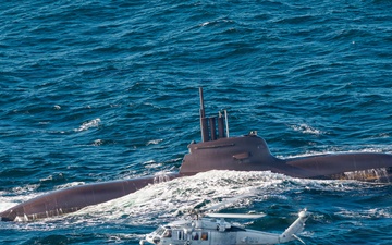 HSC-28, German Type 212A Attack Submarine (U-34) Conduct Casualty Evacuation Training