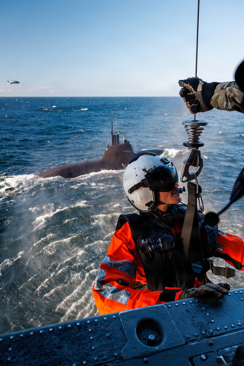 HSC-28, German Type 212A Attack Submarine (U-34) Conduct Casualty Evacuation Training