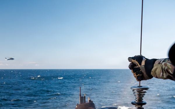 HSC-28, German Type 212A Attack Submarine (U-34) Conduct Casualty Evacuation Training