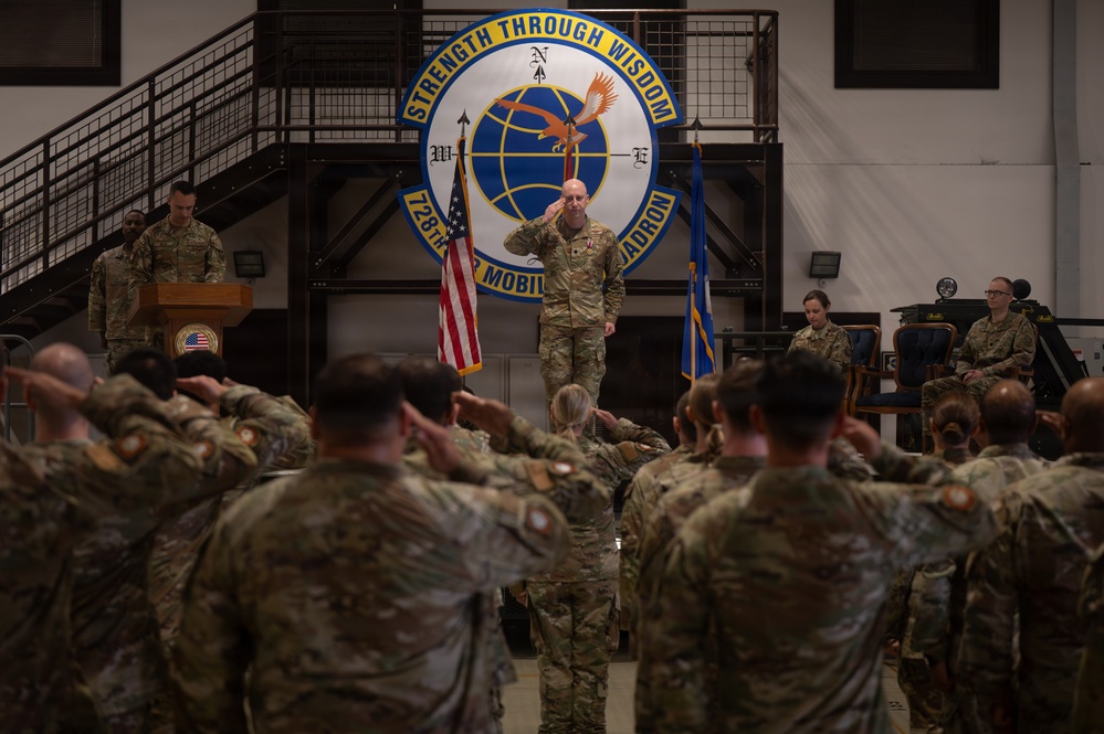 728 Air Mobility Squadron Change of Command ceremony