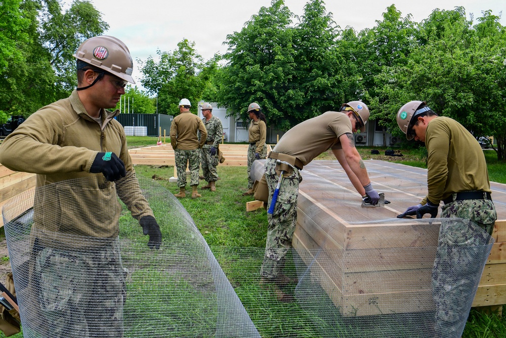 Naval Construction Battalion (NCB) 14 constructs Arctic Bee Huts during BALTOPS 2026