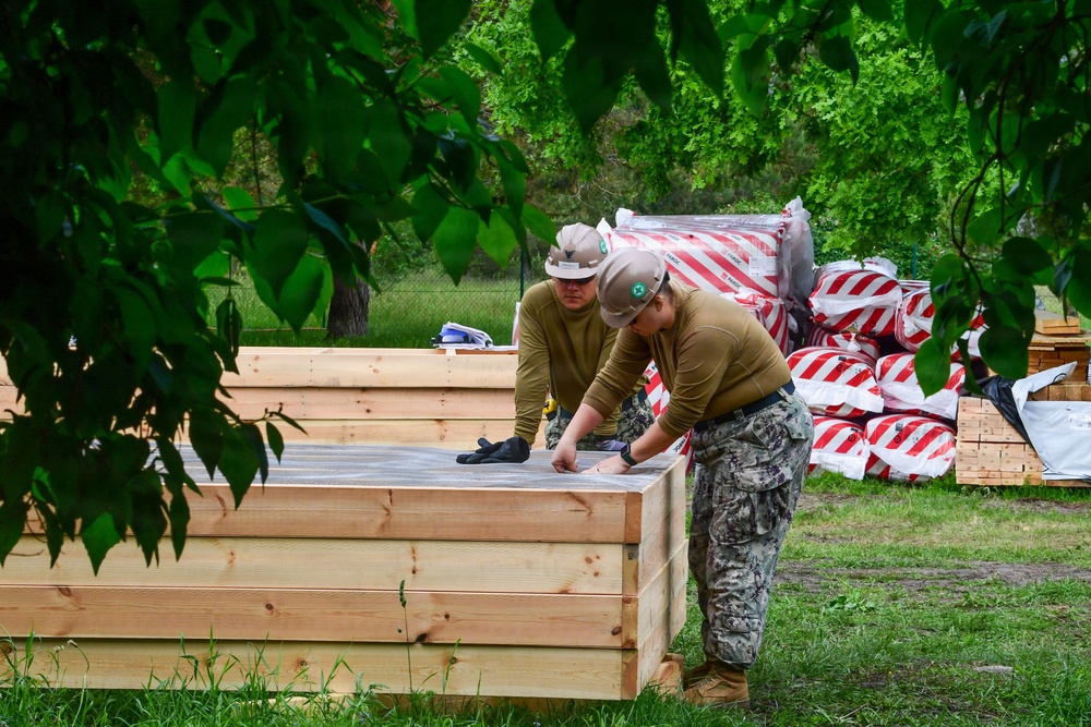 Naval Construction Battalion (NCB) 14 constructs Arctic Bee Huts during BALTOPS 2026