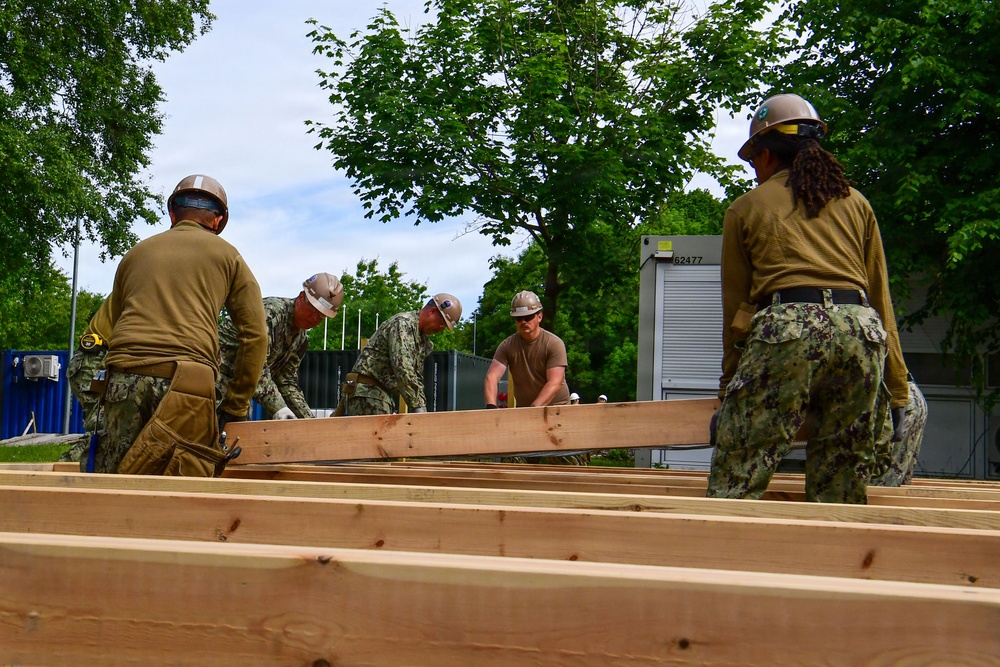 Naval Construction Battalion (NCB) 14 constructs Arctic Bee Huts during BALTOPS 2026