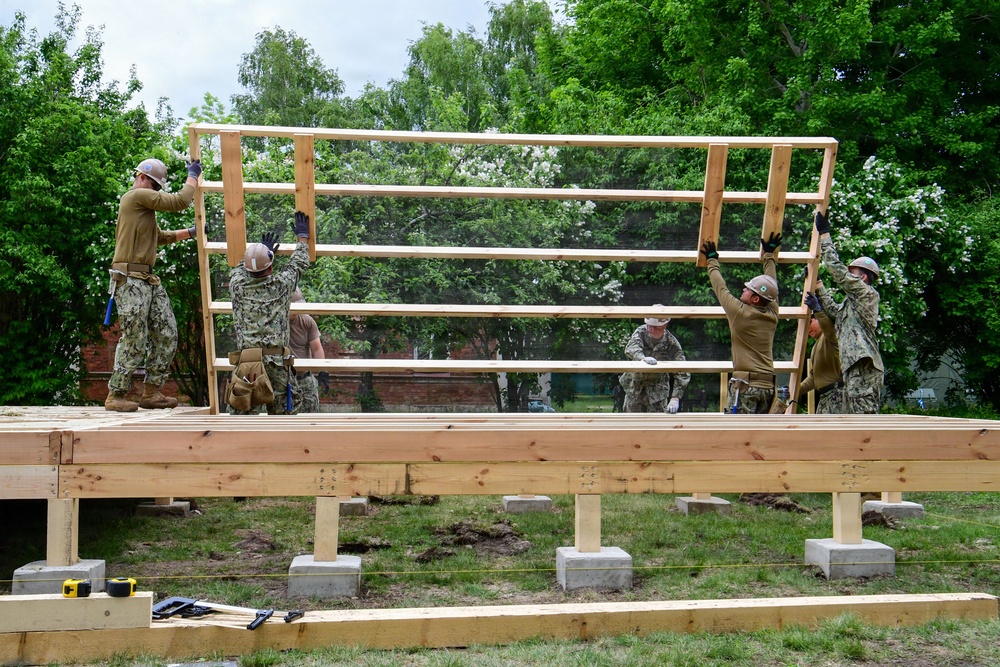 Naval Construction Battalion (NCB) 14 constructs Arctic Bee Huts during BALTOPS 2026