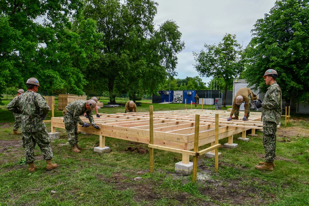 Naval Construction Battalion (NCB) 14 constructs Arctic Bee Huts during BALTOPS 2026