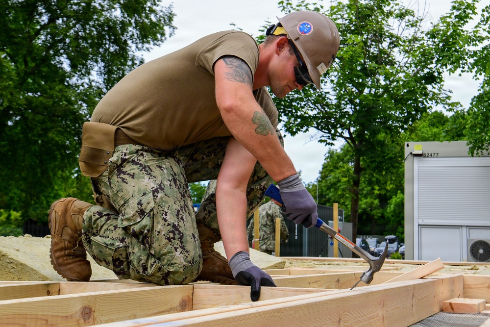 Naval Construction Battalion (NCB) 14 constructs Arctic Bee Huts during BALTOPS 2026