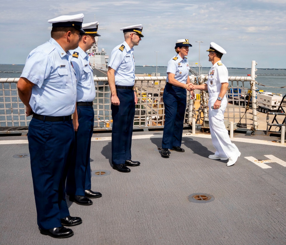 Commander, U.S 2nd Fleet Visits USCG Stone