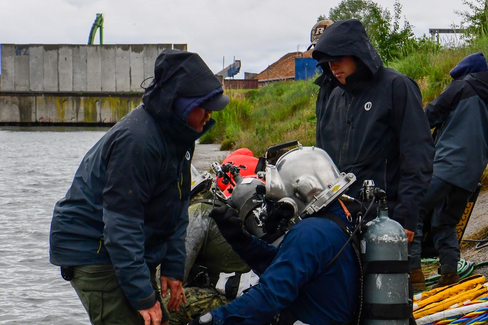 Underwater Construction Team (UCT) One Construction Dive Detachment Charlie conducts Dive Opeartions during BALTOPS 2026