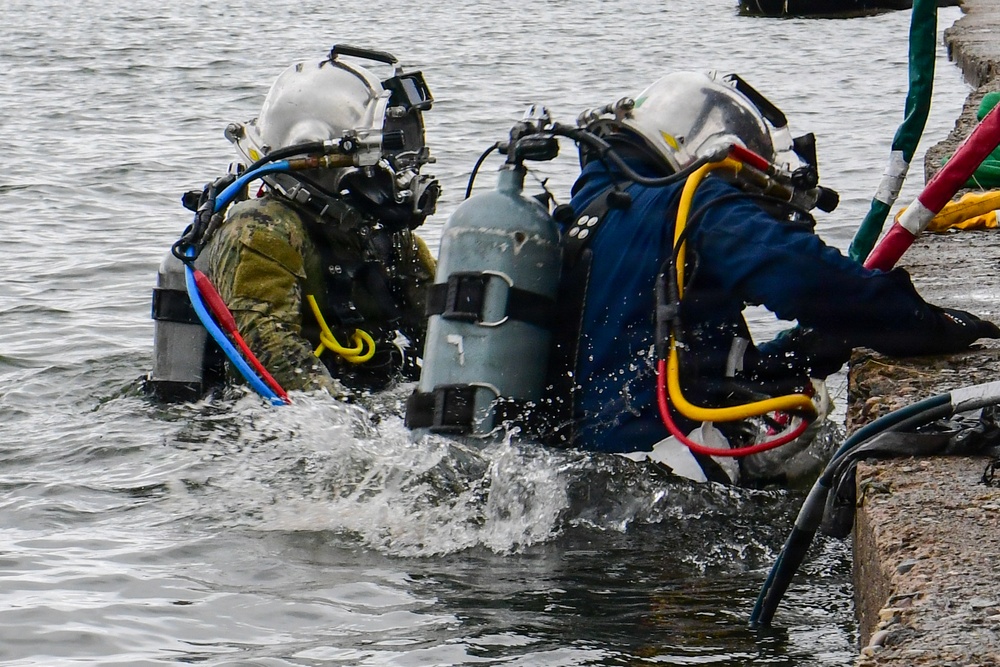 Underwater Construction Team (UCT) One Construction Dive Detachment Charlie conducts Dive Opeartions during BALTOPS 2026