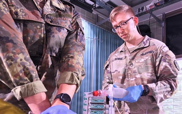 US Army Medical Department Activity Bavaria Soldiers train with Bundeswehr Special Operations Medics on Emergency Medicine skills