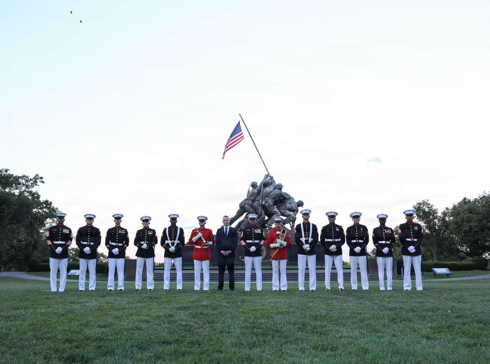 Sergeant Major of the Marine Corps Hosts Author of “Terminal Lance” at Marine Barracks Washington Sunset Parade