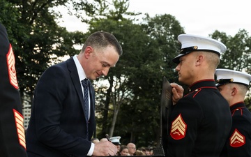 Sergeant Major of the Marine Corps Hosts Author of “Terminal Lance” at Marine Barracks Washington Sunset Parade