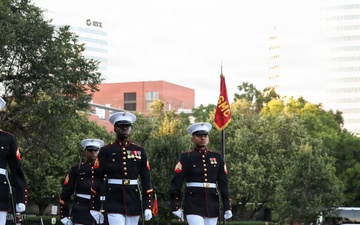 Sergeant Major of the Marine Corps hosts author of "Terminal Lance" at Marine Barracks Washington Sunset Parade