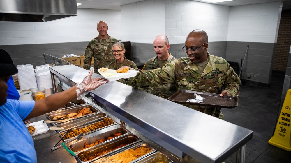 Camp Shelby Welcomes Operation Sentinel Justice Visitors to Dining Facility