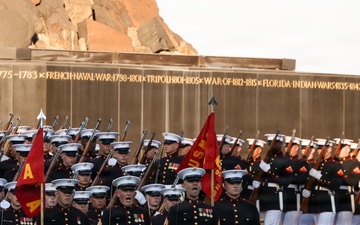 Sergeant Major of the Marine Corps Hosts Author of “Terminal Lance” at Marine Barracks Washington Sunset Parade