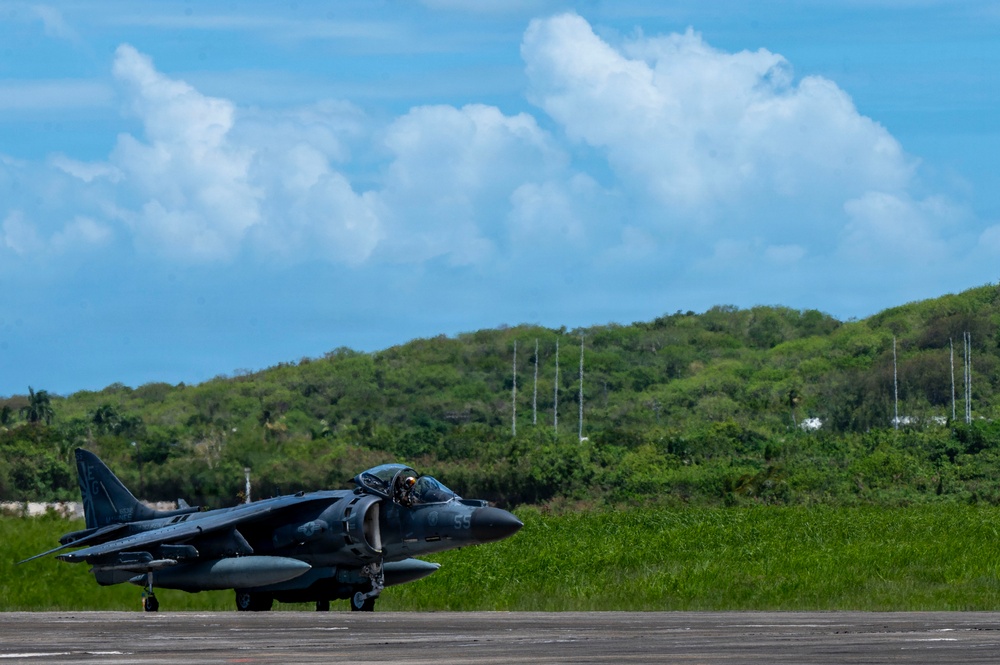 AV-8B Harrier II's depart from Puerto Rico