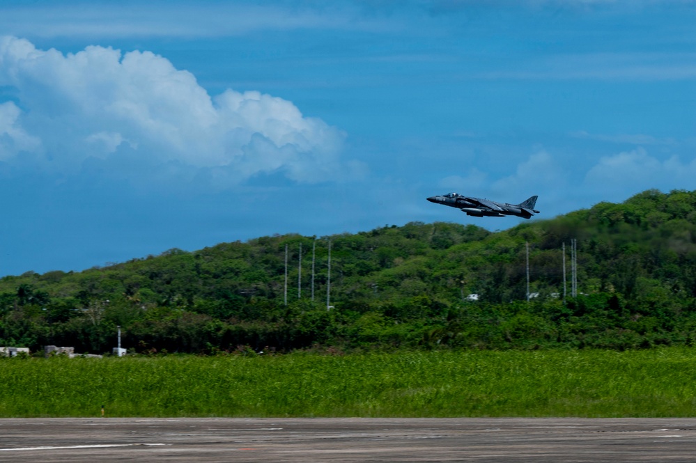 AV-8B Harrier II's depart from Puerto Rico