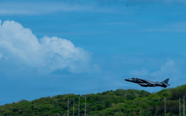 AV-8B Harrier II's depart from Puerto Rico