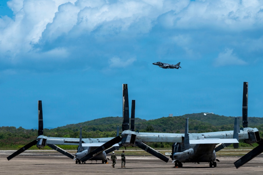 AV-8B Harrier II's depart from Puerto Rico