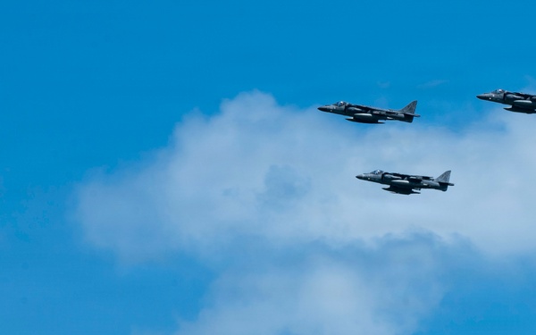 AV-8B Harrier II's depart from Puerto Rico