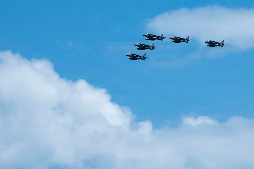 AV-8B Harrier II's depart from Puerto Rico