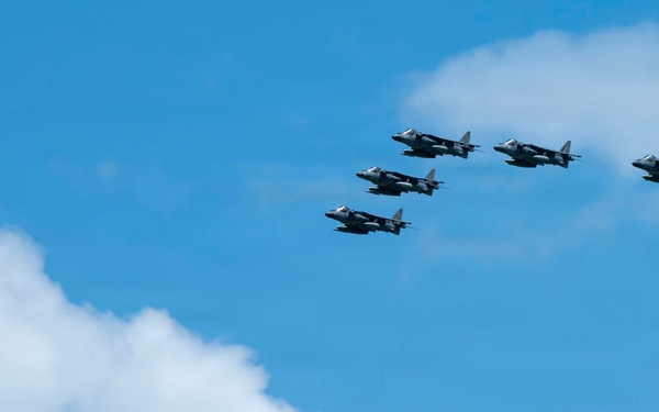 AV-8B Harrier II's depart from Puerto Rico
