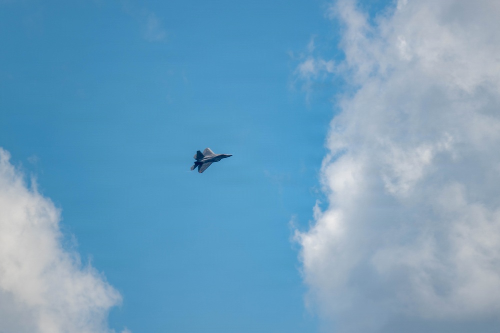 Virginia Air National Guard F-22 Raptors Train Alongside Finnish F-35s at Ebbing ANGB