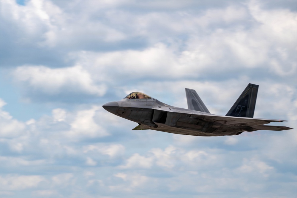 Virginia Air National Guard F-22 Raptors Train Alongside Finnish F-35s at Ebbing ANGB