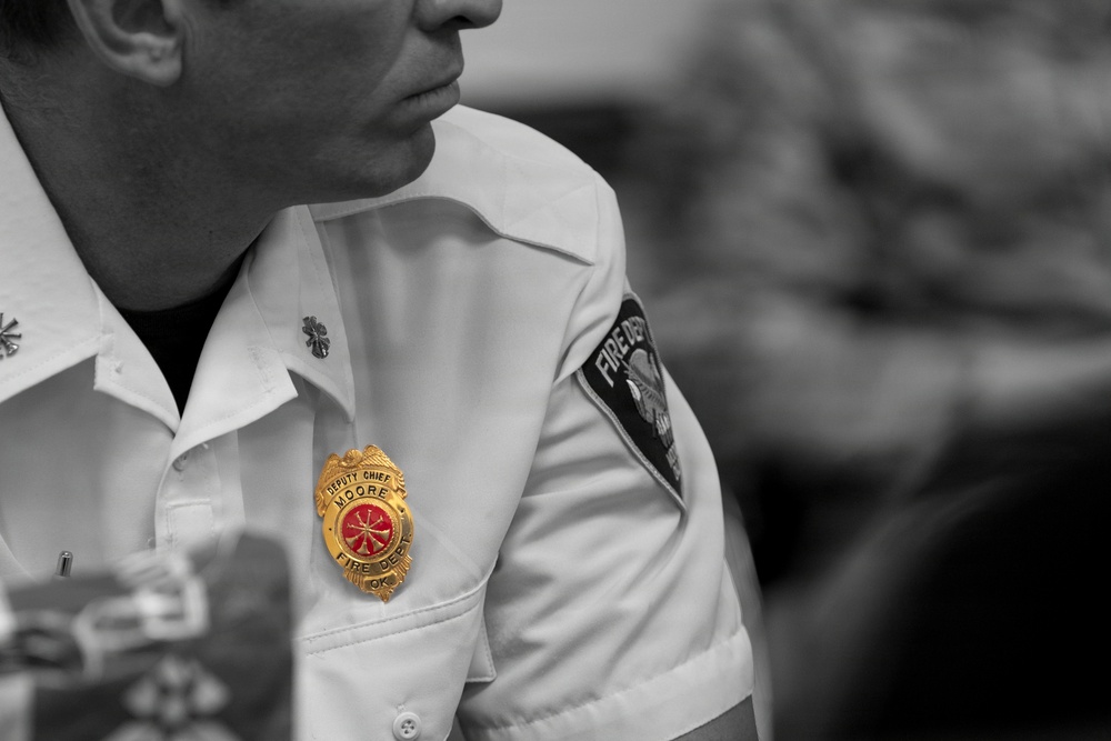 City of Moore police, fire and emergency management departments participate in 507th ARW immersion