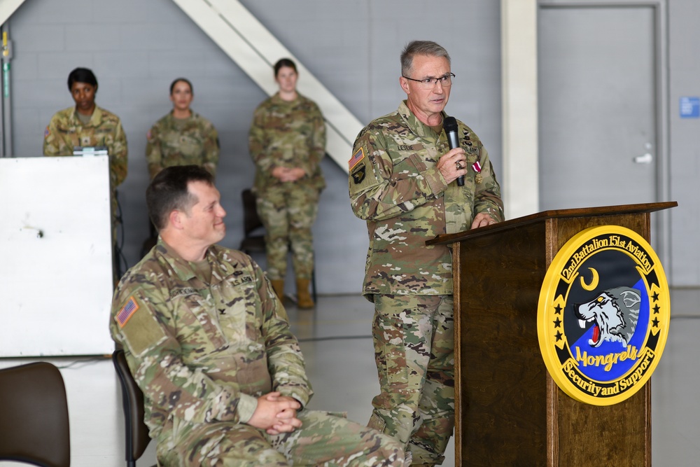 59th Aviation Troop Command hosts retirement ceremony for Lt. Col. Douglas M. Leslie