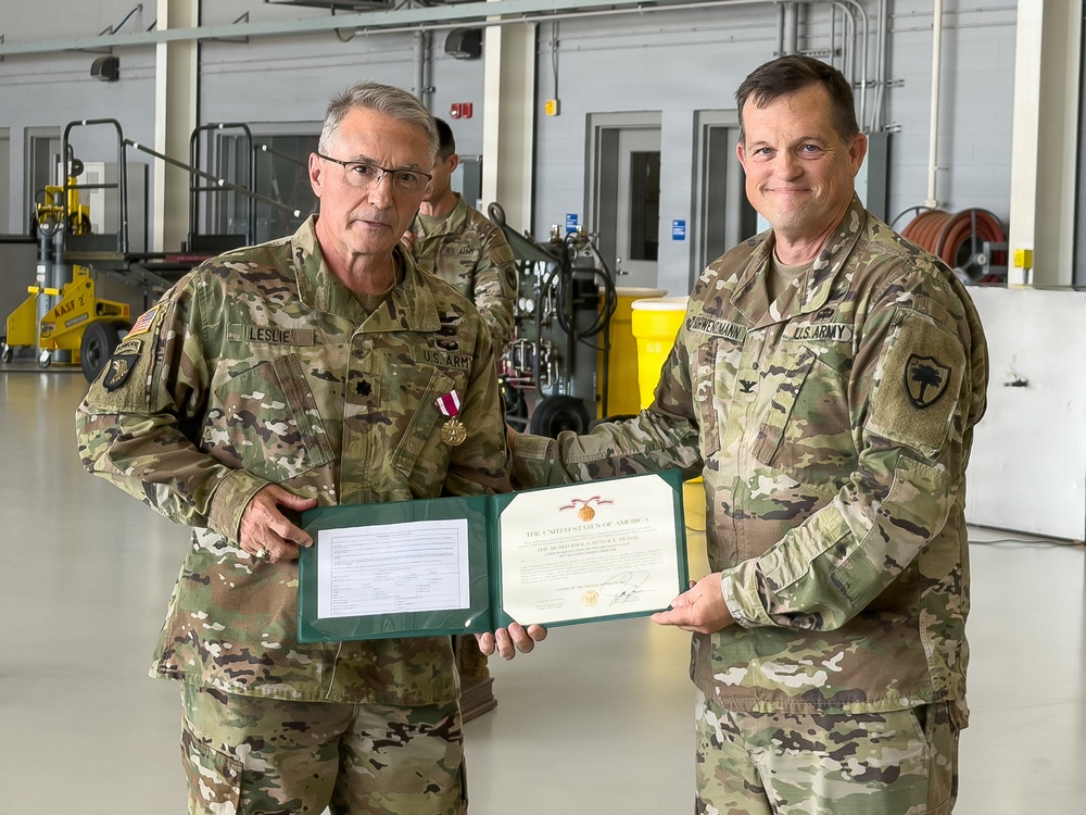 59th Aviation Troop Command hosts retirement ceremony for Lt. Col. Douglas M. Leslie
