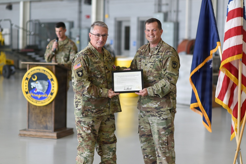 59th Aviation Troop Command hosts retirement ceremony for Lt. Col. Douglas M. Leslie