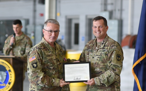 59th Aviation Troop Command hosts retirement ceremony for Lt. Col. Douglas M. Leslie