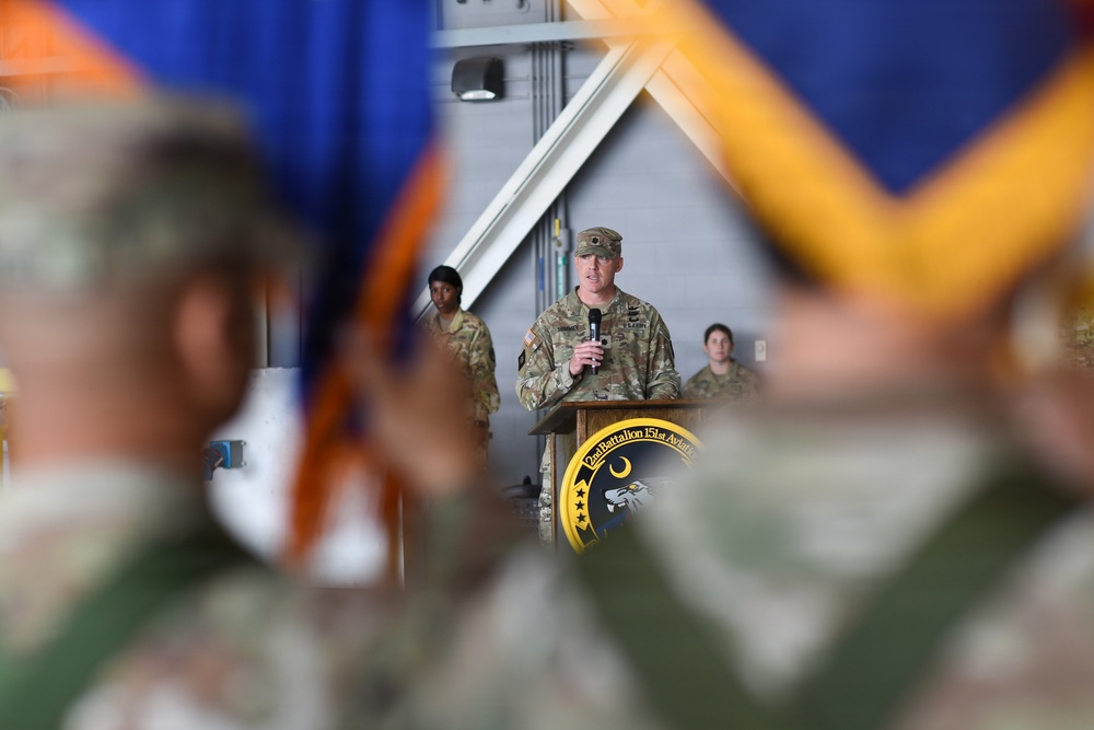 2-151st Security Support Aviation Battalion conducts change of command ceremony