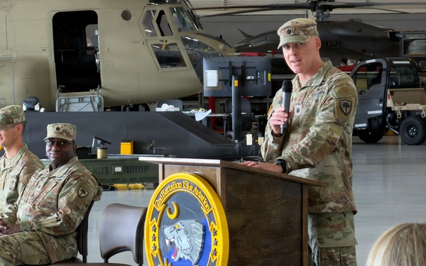 2-151st Security Support Aviation Battalion conducts change of command ceremony