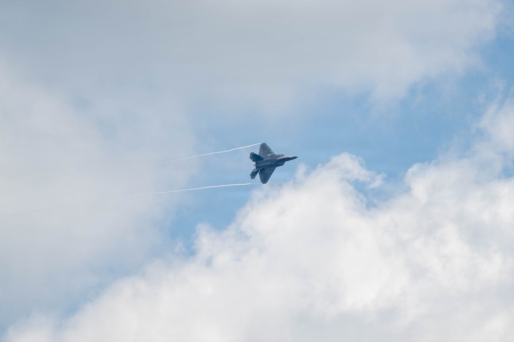Virginia Air National Guard F-22 Raptors Train Alongside Finnish F-35s at Ebbing ANGB