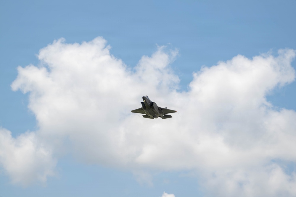 Virginia Air National Guard F-22 Raptors Train Alongside Finnish F-35s at Ebbing ANGB