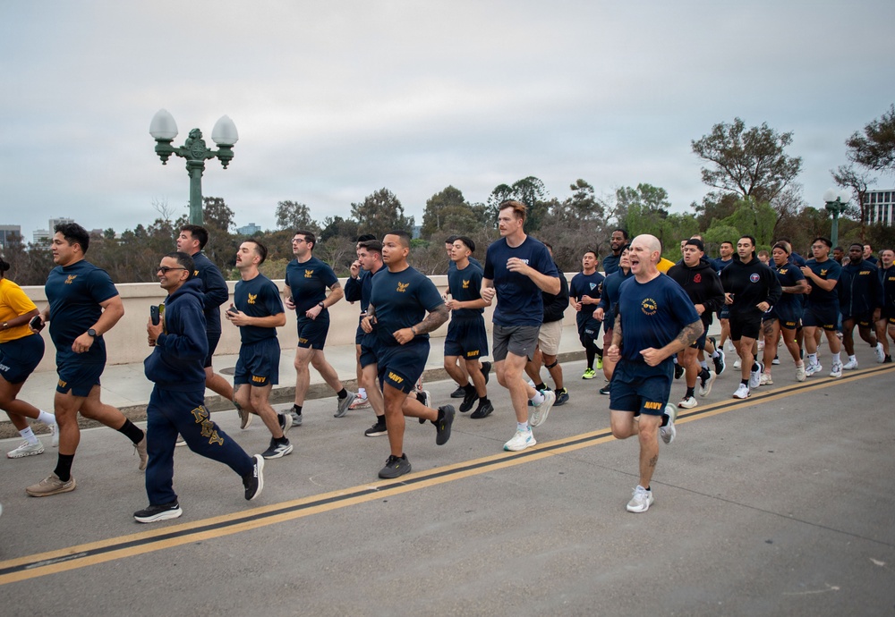 NMCSD Sailors Run in Celebration of the 128th Birthday of the Hospital Corpsman
