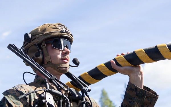 U.S. Marines conduct forward arming and refueling point operations in Finland