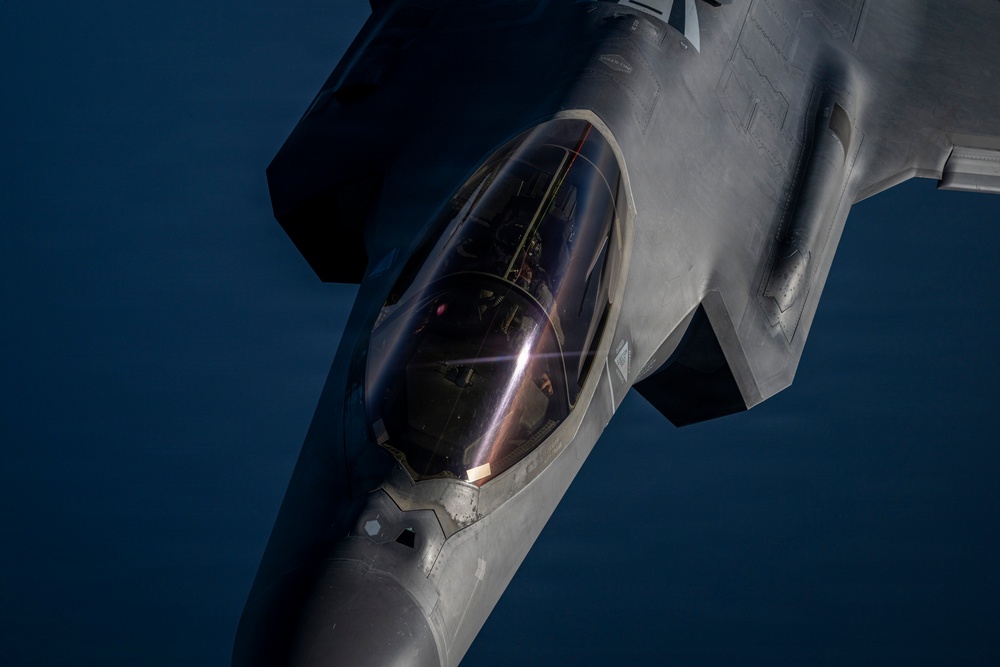 KC-135 refuels F-35s in CENTCOM