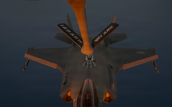 KC-135 refuels F-35s in CENTCOM