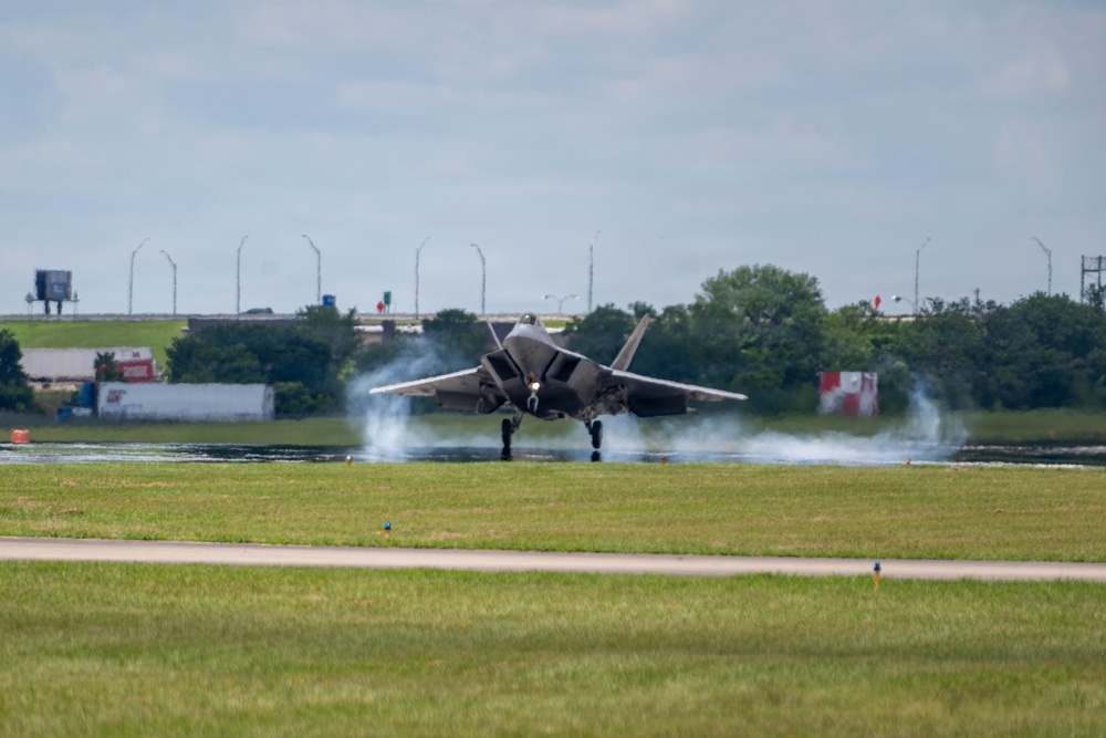 Virginia Air National Guard F-22 Raptors Train Alongside Finnish F-35s at Ebbing ANGB