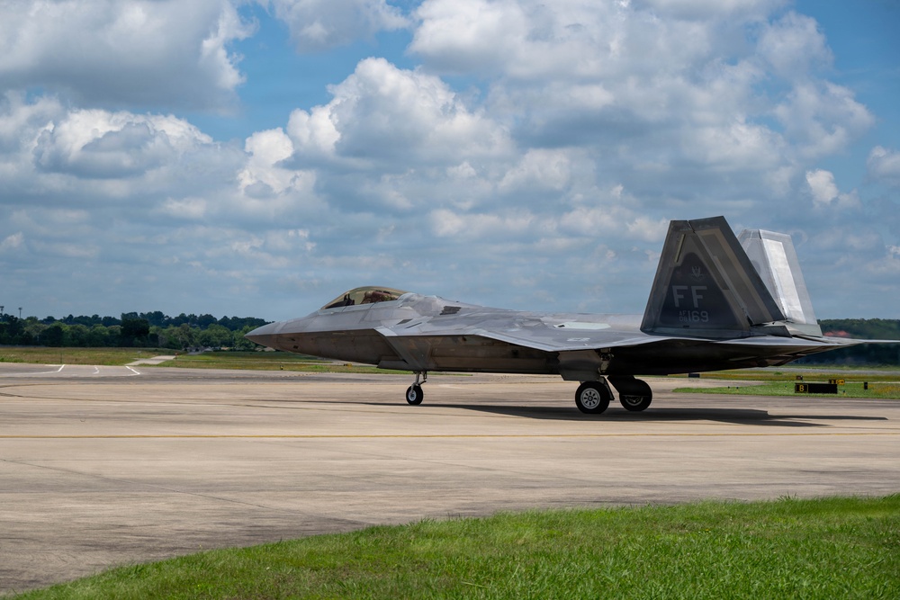 Virginia Air National Guard F-22 Raptors Train Alongside Finnish F-35s at Ebbing ANGB