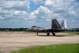 Virginia Air National Guard F-22 Raptors Train Alongside Finnish F-35s at Ebbing ANGB