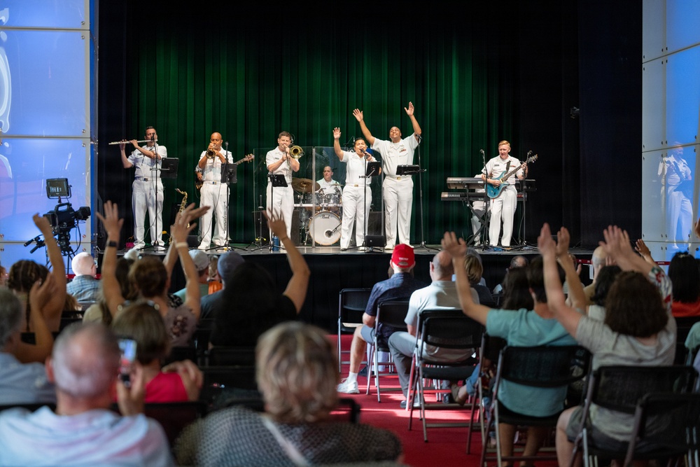The U.S. Navy Band Cruisers Perform on the Millenium Stage at the John F. Kennedy Center for the Performing Arts.