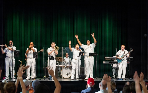 The U.S. Navy Band Cruisers Perform on the Millenium Stage at the John F. Kennedy Center for the Performing Arts.