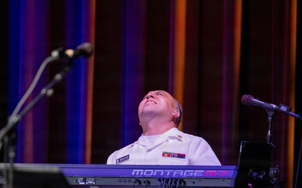The U.S. Navy Band Cruisers Perform on the Millenium Stage at the John F. Kennedy Center for the Performing Arts.